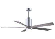 Matthews Fan Company PA5-CR-BW-60 - Patricia-5-60" Five Blade Ceiling Fan-5CCT Integrated LED-Polished Chrome Finish