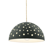 Justice Design Group CER-6257-PWGN-NCKL-BEIG-TWST - Perforated Dome 1-Light Pendant