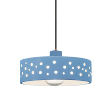 Justice Design Group CER-6467-SKBL-DBRZ-BKCD - Perforated Dish 1-Light Pendant