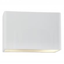 Justice Design Group CER-5640W-WTWT-LED1-1000 - Small ADA Rectangle (Outdoor) LED Wall Sconce - Closed Top