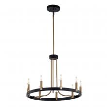 Justice Design Group NSH-8043-MBBR - Clayton 23" 1-Tier 9-Light Chandelier