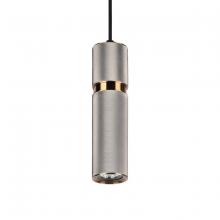 Avenue Lighting HF1072-LGB - Cicada 10" Knurled Pendant in Light Grey and Brass