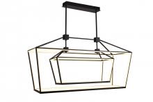 Avenue Lighting HF9413-BLK - Park Ave. 54" LED Large Linear Double Cage Pendant in Black