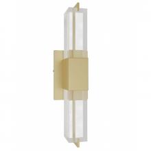Avenue Lighting HF3012-BB-SNW - The Original Glacier Avenue 17"  Wall Sconce in Brushed Brass with Snow Crystal