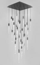 Avenue Lighting HF5431-BLK - Alpine 31-Light Multi Pendant in Black with White Marbelized Glass