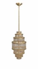 Avenue Lighting HF1924-AB - Waldorf 22" Pendant in Aged Brass with Glass Rod Accents