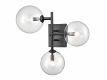 Avenue Lighting HF4203-BK - Delilah 18" Wall Sconce in Black with Clear Glass