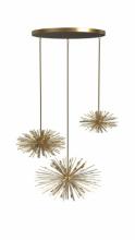 Avenue Lighting HF8303-AB - Palisades Ave. 40" Multi Pendant Chandelier in Aged Brass