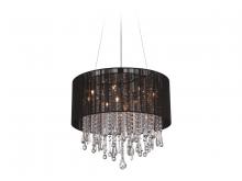 Avenue Lighting HF1500-BLK - Beverly Dr. Round Black Silk String Shade And Crystal Dual Sconce