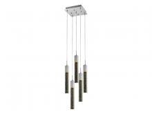 Avenue Lighting HF1900-5-GL-CH - The Original Glacier Collection 5 Light Multi Pendant in Polished Chrome with Bubbled Crystal