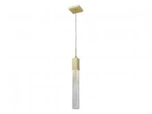 Avenue Lighting HF1901-1-BOA-BB - Boa Collection 1 Light  Pendant in Brushed Brass with Studded Glass
