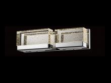 Avenue Lighting HF3002-PN - The Original Glacier Avenue 18" LED Vanity Bath Bar in Polished Nickel with Bubbled Crystal Shad