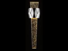 Avenue Lighting HF3009-PN - The Original Glacier Avenue 24"  Geometric Frame Wall Sconce in Polished Nickel with Bubbled Cry