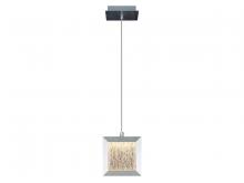 Avenue Lighting HF6012-BA - Brentwood 6" Square Pendant in Brushed Aluminum with Textured Glass