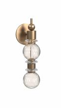 Avenue Lighting HF8902-AB - Avra 18" LED Wall Sconce in Aged Brass with Clear Glass Accent