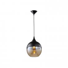 Avenue Lighting HF9111-BK/BZ - Robertson Blvd. 8" Pendant in Black with Amber Bronze Glass