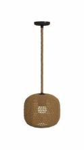 Avenue Lighting HF1004-RP - Malibu 9" Round Natural Hemp Rope Pendant