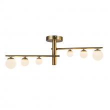 Kuzco Lighting Inc SF55525-BG/OP-UNV - Juniper 2 Head Brushed Gold/Opal Glass LED Semi-Flush