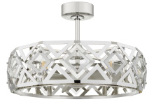 CAL Lighting CF-1008 - Remote controlled dimmable 8W LED E12 x 6. 6 speed Bari Ultra Quiet Fan light with updraft