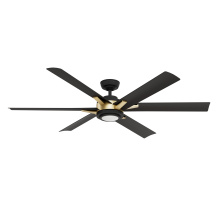 Casablanca Fan Company 53471 - Casablanca 65 inch Melia ENERGY STAR® Alturas Gold Damp Rated Ceiling Fan with LED Light Kit