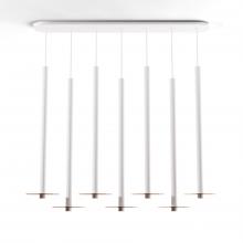Koncept Inc CMP-L7-S-36-MWT+GTEA9 - Combi Pendant 36" Linear 7 Combo Matte White with Matte White Canopy