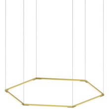 Koncept Inc ZBP-16-H-SW-GLD-CNP - Z-Bar Pendant Small Honeycomb, Soft Warm, Gold, 36" x 32"