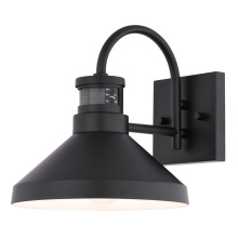 Vaxcel International T0804 - Highland Park 9-in. W Outdoor Motion Sensor Wall Light Matte Black and White
