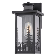 Vaxcel International T0810 - Acadia 12.25-in. H Outdoor Motion Sensor Wall Light Matte Black
