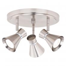 Vaxcel International C0219 - Alto 3L LED Directional Ceiling Light Brushed Nickel and Chrome