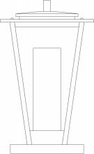 Arroyo Craftsman BRC-10CLR/CS-RB - 10" brighton column mount