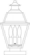 Arroyo Craftsman INC-8GRRM-AC - 8" inverness column mount with glass roof