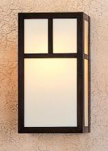 Arroyo Craftsman MS-12AWO-MB - 12" mission sconce with classic arch overlay