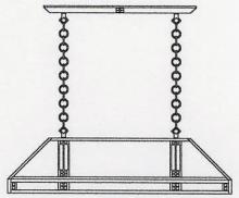 Arroyo Craftsman PH-18/36CS-BZ - 18" x 36" prairie hanging pendant