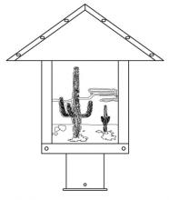Arroyo Craftsman TRP-12CTOF-VP - 12" timber ridge post mount with cactus  filigree