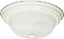 Nuvo 60/221 - 2 Light; 11 in.; Flush Mount; Alabaster Glass; Textured White Finish
