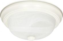 Nuvo 60/223 - 3 Light; 15 in.; Flush Mount; Alabaster Glass; Textured White Finish