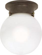 Nuvo 60/247 - 1 Light; 6 in.; Ceiling Mount; White Ball; Old Bronze Finish