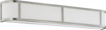 Nuvo 60/2875 - Odeon; 4 Light; Wall Sconce with Satin White Glass; Brushed Nickel Finish