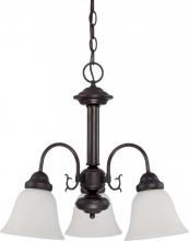 Nuvo 60/3142 - Ballerina; 3 Light; 20 in.; Chandelier with Frosted White Glass; Mahogany Bronze Finish