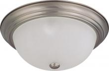 Nuvo 60/3263 - 3 Light; 15 in.; Flush Mount with Frosted White Glass; Brushed Nickel Finish