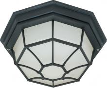 Nuvo 60/3452 - 1 Light; 12 in.; Ceiling Spider Cage Fixture; Die Cast; Glass Lens; Color retail packaging; Textured