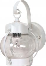 Nuvo 60/3457 - 1 Light; 10-5/8 in.; Wall Lantern Onion Lantern with Clear Seed Glass; Color retail packaging; White