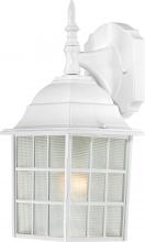 Nuvo 60/3480 - Adams; 1 Light; 14 in.; Outdoor Wall with Frosted Glass; Color retail packaging; White Finish