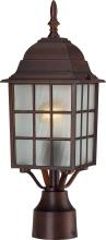 Nuvo 60/3483 - Adams; 1 Light; 17 in.; Outdoor Post with Frosted Glass; Color retail packaging; Rustic Bronze