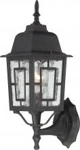 Nuvo 60/3489 - Banyan; 1 Light; 17 in.; Outdoor Wall with Clear Water Glass; Color retail packaging; Textured Black