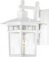 Nuvo 60/3491 - Cove Neck; 1 Light; 12 in.; Outdoor Lantern with Clear Seed Glass; Color retail packaging; White