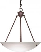 Nuvo 60/371 - 3 Light; 23 in.; Pendant; Alabaster Glass Bowl; Old Bronze Finish