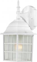 Nuvo 60/4904 - Adams; 1 Light; 14 in.; Outdoor Wall with Frosted Glass; White Finish
