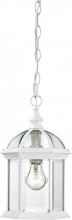 Nuvo 60/4977 - Boxwood; 1 Light; 14 in.; Outdoor Hanging with Clear Beveled Glass; White Finish