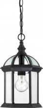 Nuvo 60/4979 - Boxwood; 1 Light; 14 in.; Outdoor Hanging with Clear Beveled Glass; Textured Black Finish